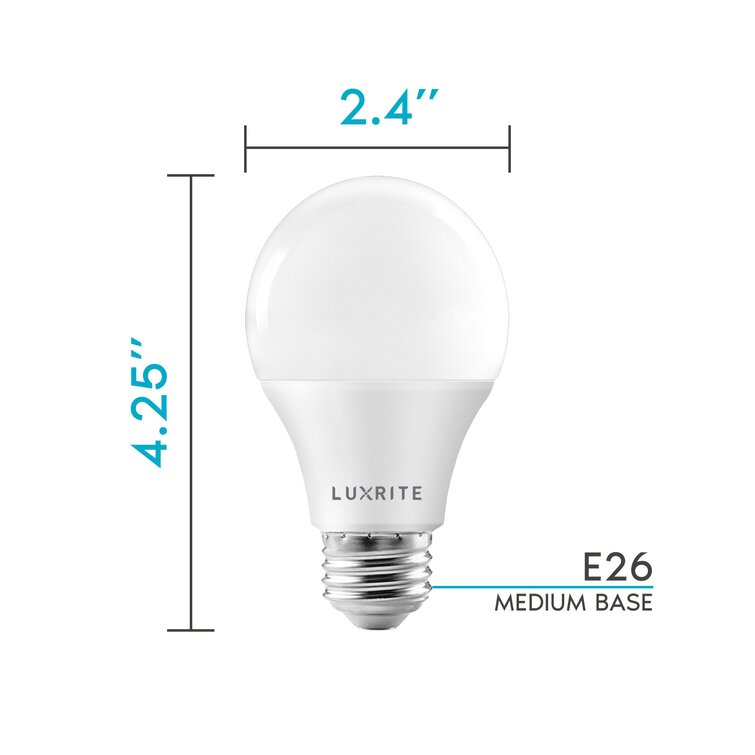 Luxrite 15 Watt 100 Watt Equivalent A19 LED Dimmable Bright